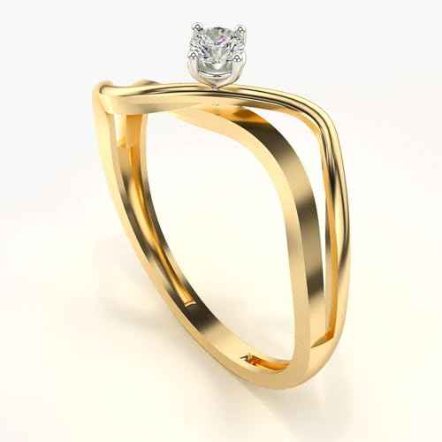 VALANOVA Sterling Silver & Certified Lab Grown Diamond 0.11cts | Ring For Women/Girls | Stylish & Elegant | VGR0309 | Ring Size: 8