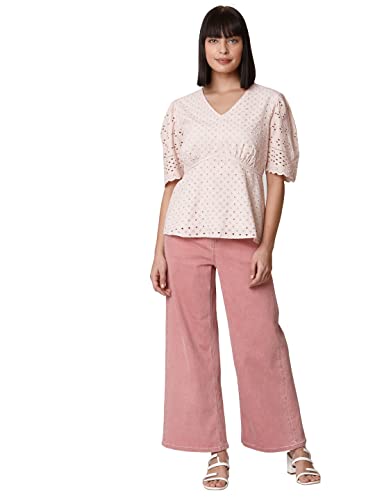 VERO MODA Women's Regular Fit Top (10240202_Sepia Rose_Large)
