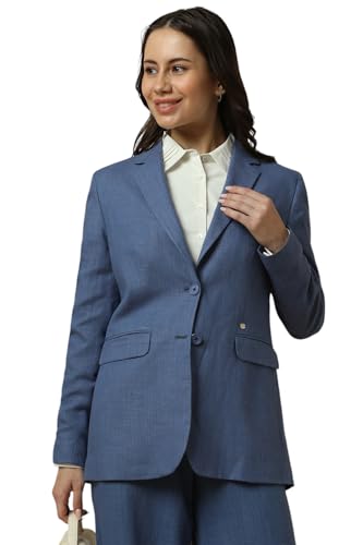 Allen Solly Women's Blazer (AHBZARGHS01295_Blue