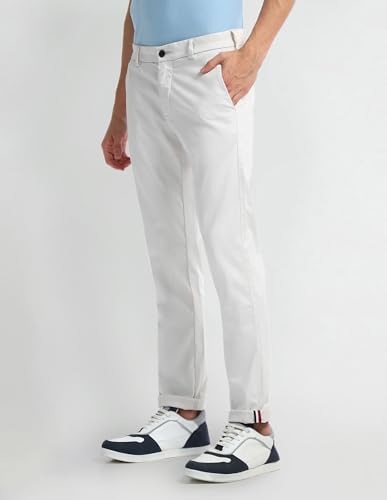 Arrow Men's Slim Casual Pants (ASAHTR2481_White