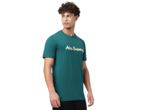 ASICS Mens Rich Teal Slogan Graphic SS TOP - L (2031E764.300)