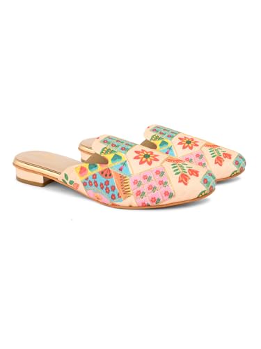 pelle albero Women Rose Gold Slip-On Mules Flats Sandals - PA-ES-1253_SULTAN_36