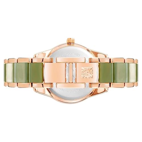 ANNE KLEIN Quartz 37.5 mm Green Dial Acrylic Analog Watch for Women
