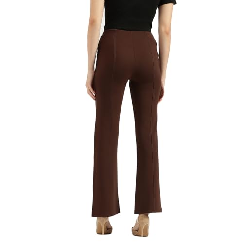 United Colors of Benetton Solid Bootcut Fit Leggings (Size: XL)-25P3PT1E9001I1Y0 Brown