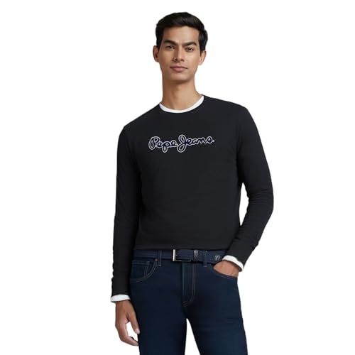 Pepe Jeans Men's Slim Fit T-Shirt (PM509807_Black