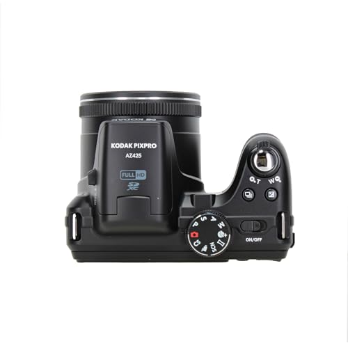 Kodak PIXPRO AZ425 20MP Vlogging Digital Camera (Black) 42X Optical Zoom, 24mm Wide Angle Lens Bundle with 64GB Memory Card + Vlogger Tripod + Bag + More Vlog Accessories
