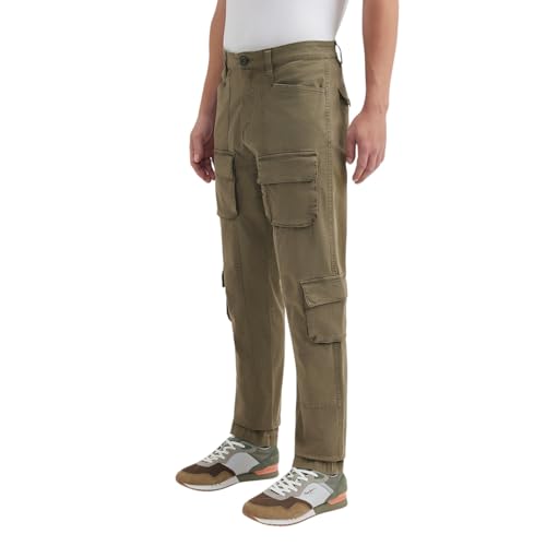 Pepe Jeans Men's Straight Casual Pants (PM211949_Olive Green