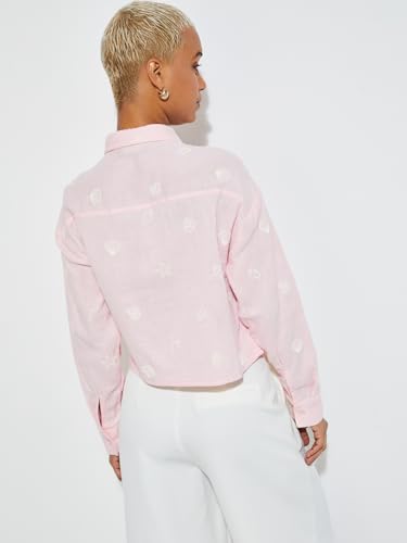 Max URB_N Women Printed Shirt (Pink_S)