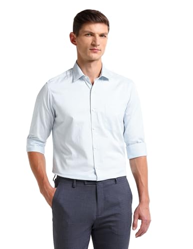 ARROW Men's Regular Fit Shirt (ARAEOSH1715_LT. Blue