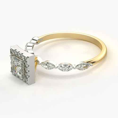 VALANOVA Hallmarked 18K Gold & Certified Lab Grown Diamond 0.75cts | Ring For Women's/Girls | Stylish & Elegant | VGR0464P | Ring Size: 15