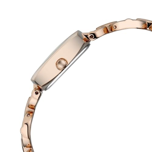 Titan Raga Showstopper 5.0 Quartz 3 Hands Shaped White MOP Dial, Rose Gold Strap Watch for Women - 95481WM01