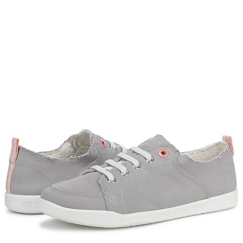 Vionic Beach Pismo Casual Women’s Fashion Sneakers-Sustainable Shoes That Include Three-Zone Comfort with Orthotic Insole Arch Support, Machine Wash Safe- Sizes 5-11, Light Grey Canvas, 5 UK