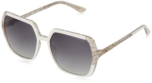 Guess 100% UV protecetd | Gradient | Polarized | Large | Full Rim | Square | Frame: Gold | Lens: Green