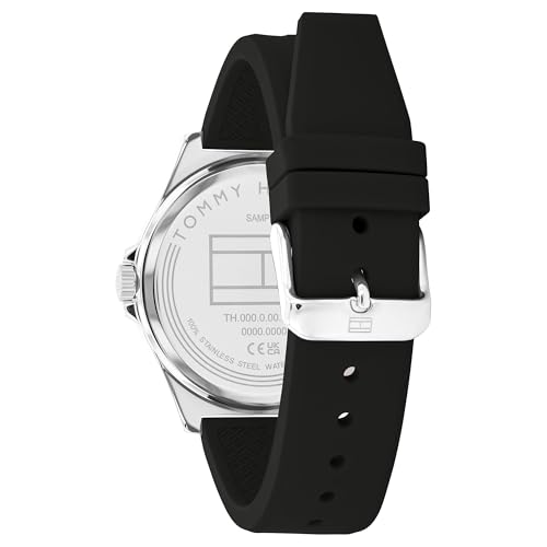 Tommy Hilfiger Quartz Black Dial Silicone Strap Watch for Women