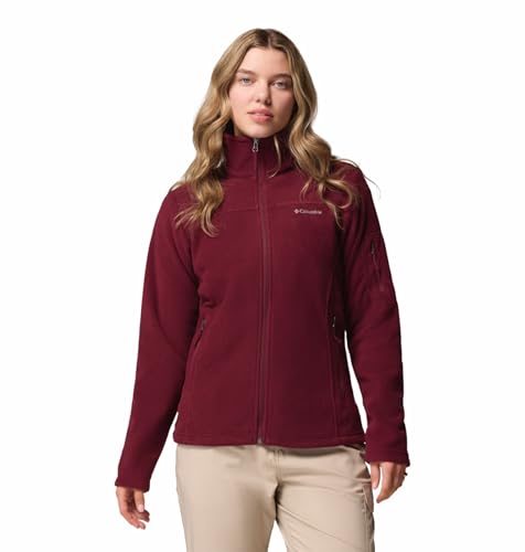 Columbia Women Maroon Fast Trek II Fleece Jacket, XS