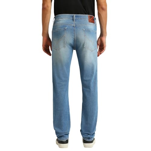 Pepe Jeans Men's Mid Rise Slim Fit Jeans Light Indigo Blue