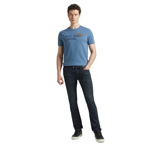 Pepe Jeans Men's Slim Fit T-Shirt (PM509858_BLUEING Blue_Bluing