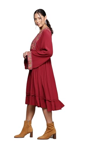 Ritu Kumar Red Peru Solid Dress