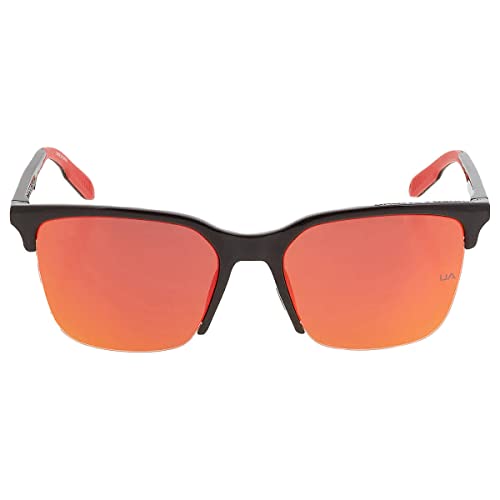 Under Armour Men's UA Phenom Square Sunglasses, Shiny Black, 55mm, 18mm
