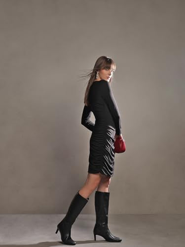 VERO MODA Women's Bodycon Fit Black Dress