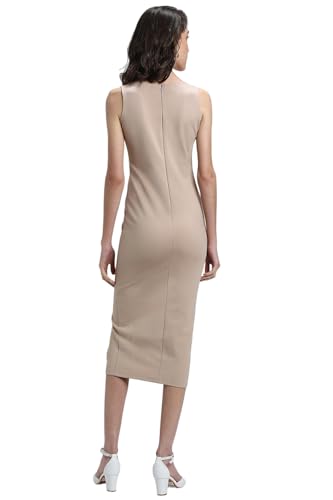 Forever 21 Women's Rayon Bodycon Knee-Length Dress (FWA24CDRF0108_Beige