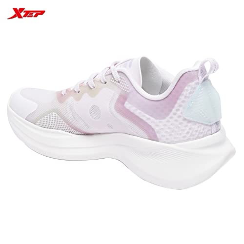 XTEP Women's Purple White Green IP EVA Foam Sole Urban Casual Shoes (4.5 UK)