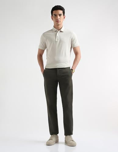 Arrow Sport Men's Twill Air Soft Trousers (ASAKTR2688_Green_32)