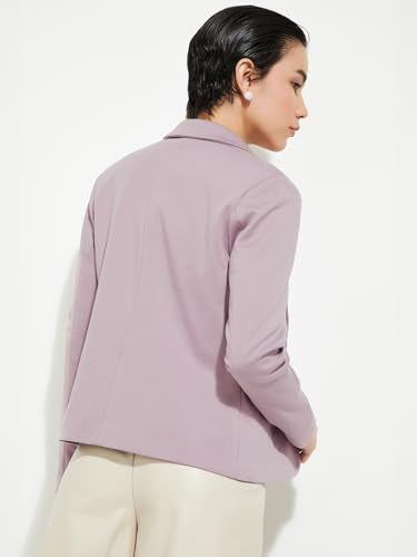 Max URB_N Women Solid Open Front Blazer (Lilac_L)