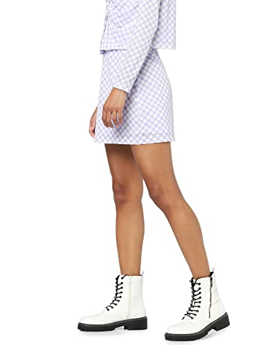 Only Polyester Blend Western Skirt LAVENDER