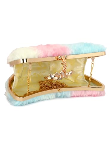 TOOBA Handicraft Hand Embroidered Box Clutch Bag Purse for Bridal, Casual, Wedding Bag for Women & Girls
