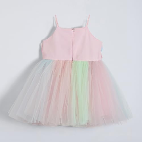Hopscotch Girls Floral Applique Dress in Multi Color for Age (4-5 Years)
