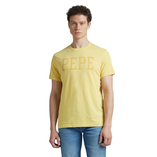 Pepe Jeans Men's Slim Fit T-Shirt (PM509906_MISTED Yellow