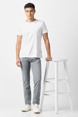 Van Heusen Men's Regular Jeans (VXDNCRKFE66312_Grey