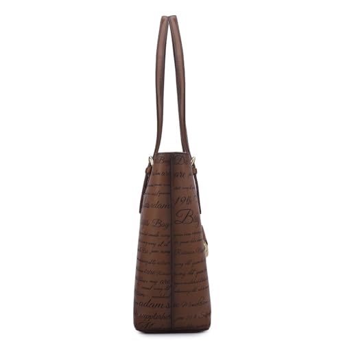 Da Milano Leather Tote Bag for Women - Brown