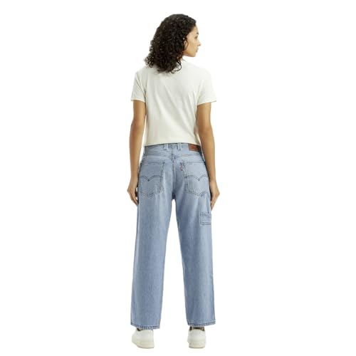 Levi's Women's Mid Rise Baggy Loose Fit Light-Blue Carpenter Jeans