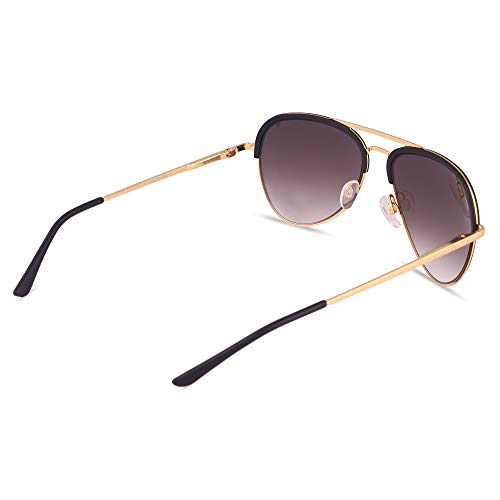 French Connection Gradient Aviator Unisex Sunglasses - (FC 7131 C1|58|Brown Color Lens)