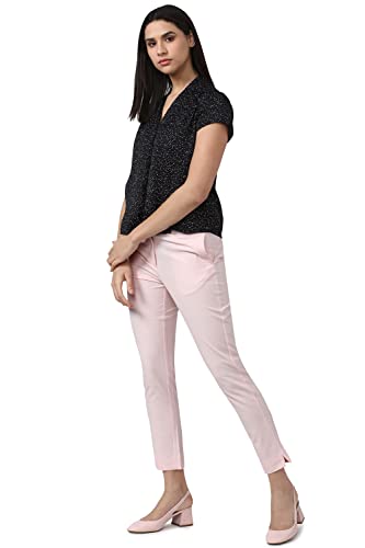 Women Pink Solid Casual Slim Fit Trousers