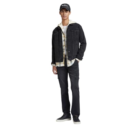 Pepe Jeans Men's Straight Pants (PM208033S911_Black