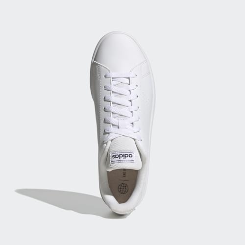 Adidas Men Synthetic Advantage Base Tennis Shoes, FTWWHT/FTWWHT/SHANAV, UK-8.5