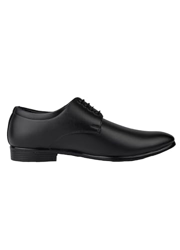 HIKBI Leather Formal Office Shoes Formal Shoes for Men (Numeric_10) Black