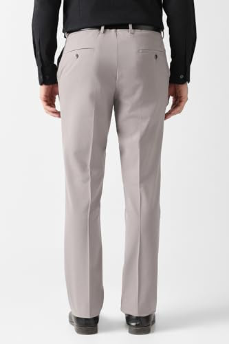 Men Grey Solid Trousers