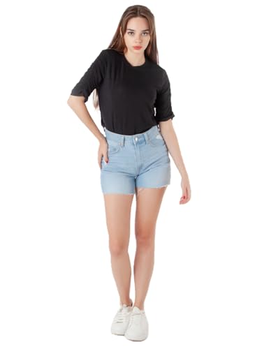 Zink London Women's Black Solid Regular Top