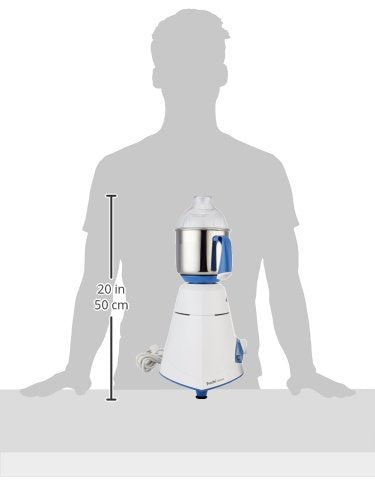 Preethi Blue Leaf Diamond MG-214 mixer grinder 750 watt (Blue/White), 3 jars & Flexi Lid, FBT motor with 2yr Guarantee & Lifelong Free Service