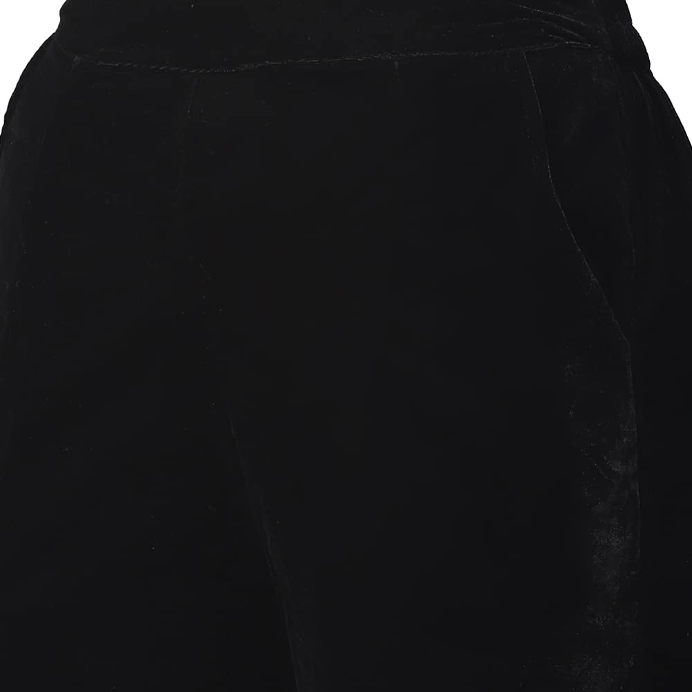 Divena Black Velvet hand work Kurta pant With Net Dupatta set