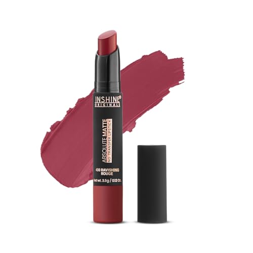 INSHINE ORIGINALS Absolute Matte Lipstick - Long-Lasting, Intense Color with a Velvety Matte Finish, Transfer-Resistant Formula for Sophisticated Lips (430 RAVISHING ROUGE)
