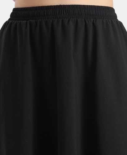 Jockey WZ29 Women Microfiber Fabric Skirt with Side Pockets_Black_XXL