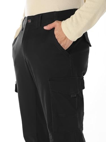 Jack & Jones Black Slim Fit Casual Cargo Pants