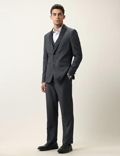 Arrow Men's Shawl Collar Tailored Fit Suit (ARAJSU5515_Grey_46)