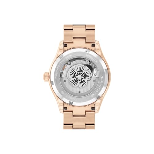 Coach Brooks Mech-Automatic Pink Round Dial Women's Watch|Ionic Plated Rose Gold Steel Material|Rose Gold Color Band - 14504488