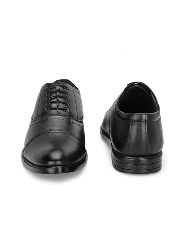 Eego Italy Plus Size Genuine Leather Formal Shoes_GT-CHAIN-5-BLACK-12